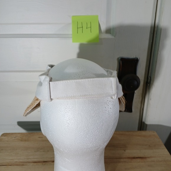Sun N‎ Sand Headwear Straw Visor UPF 50+ Tan Beige White Beach Vacation - Picture 3 of 6